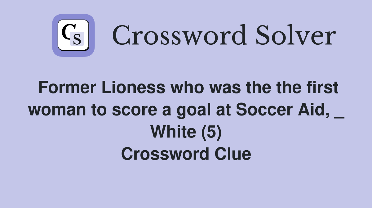Former Lioness who was the the first woman to score a goal at Soccer